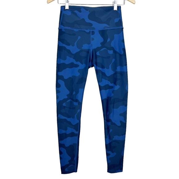 Splits59 Pants - Splits 59 Womens Blue Camo High Rise Full Length Workout Yoga Leggings Medium
